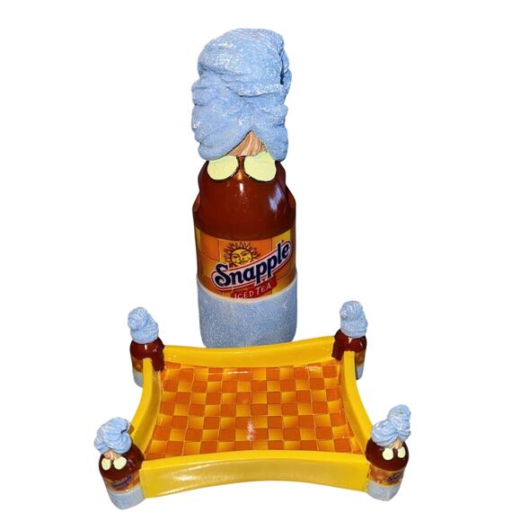 Vintage Y2K Snapple Iced Tea SOAP DISH & Toothbrush Holder Bath Set Dorm Arizona - Picture 1 of 10
